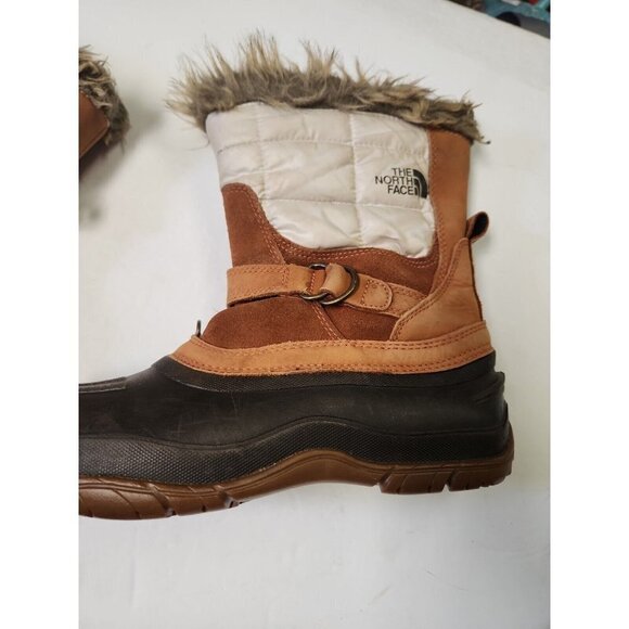 The North Face Women’s Prima Loft Insulated Brown/White Winter Boots Sz 7 - Picture 6 of 8